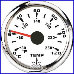 6 Gauge Set 85mm white GPS Speedometer 160MPH Tacho 0-7000RPM for Boat Car Truck