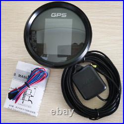6 Gauge Set Black MPH KM/H Knots GPS Speedometer Tacho Fuel Volts Oil Water Temp