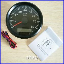 6 Gauge Set GPS 120MPH Speedometer Tachometer Fuel Volt Oil Temp Red LED 12V/24V
