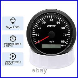 6 Gauge Set GPS Speedometer 0-80MPH Tacho For Car Marine Boat Truck Waterproof