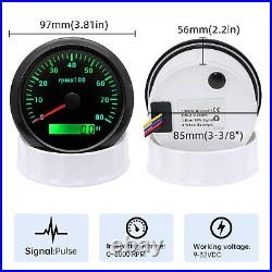 6 Gauge Set GPS Speedometer 0-80MPH Tacho For Car Marine Boat Truck Waterproof