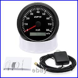 6 Gauge Set GPS Speedometer 0-80MPH Tacho For Car Marine Boat Truck Waterproof