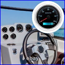 6 Gauge Set GPS Speedometer 80MPH Tacho & Fuel Gauge Temp Oil Volt For Car Boat