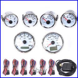 6 Gauge Set GPS Speedometer Waterproof For Truck Car Marine Boat Yacht Universal