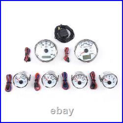 6 Gauge Set GPS Speedometer Waterproof For Truck Car Marine Boat Yacht Universal