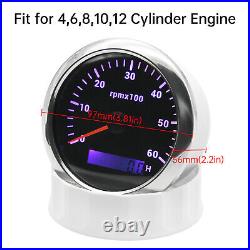 6 Gauge Set GPS speedometer 0-160MPH Tachometer Fuel Level Gauge For Boat Car