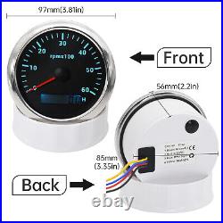 6 Gauge Set GPS speedometer 0-200MPH Tachometer Fuel Level Gauge For Boat Car