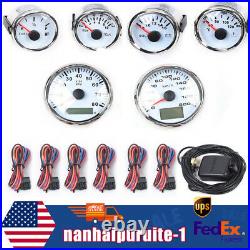 6 Gauge Set Speedometer Tacho Fuel Gauge Temp Volt Oil Car Boat Universal 8-16V