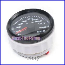 6 Gauge Set Speedometer Tacho Fuel Temp Volt Oil For Car Boat Motorcycle Gauge