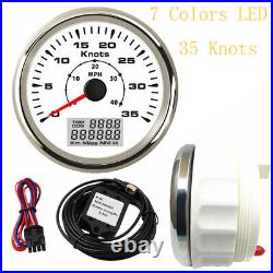 6 Gauge Set Speedometer Tacho Fuel Water Temp Volt Oil 7 Color LED 35Knots 40MPH