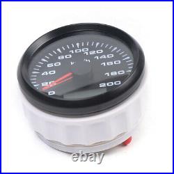 6 Gauge Set Speedometer Voltmeter Stainless Plate Instrument Black For Car Boat