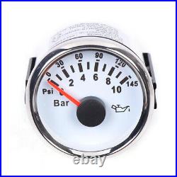 6 Gauge Set Stainless steel plate DC Speedometer Instrument kit For Car Boat