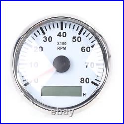 6 Gauge Set Stainless steel plate DC Speedometer Instrument kit For Car Boat