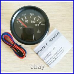 6 Gauge Set With Senders GPS 0-120MPH Speedometer Tacho Fuel Volt Oil Temp Black