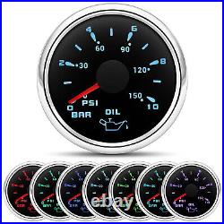 6 Gauge Set With Senders GPS Speedometer 0-160MPH Tacho Fuel Gauge Temp Oil Volt