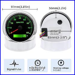 6 Gauge Set With Senders GPS Speedometer 0-160MPH Tacho Fuel Gauge Temp Oil Volt