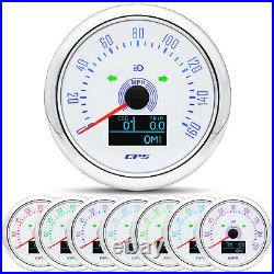 6 Gauge Set with Senders 85MM GPS Speedometer 0-160MPH With Tachometer 0-8000RPM