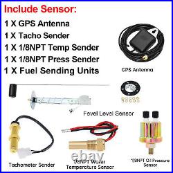 6 Gauge Set with Senders 85MM GPS Speedometer 0-160MPH With Tachometer 0-8000RPM