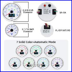 6 Gauge Set with Senders 85MM GPS Speedometer 0-160MPH With Tachometer 0-8000RPM