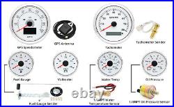 6 Gauge Set with Senders 85MM GPS Speedometer 0-160MPH With Tachometer 0-8000RPM