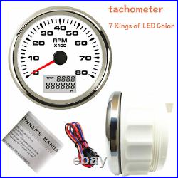 6 Gauge Sets Speedometer Tacho Fuel Water Temp Volt Oil 7 Color Backlight 160MPH
