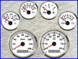 6 Gauge Sets Speedometer Tacho Fuel Water Temperature Volts Oil Pressure 9-32V