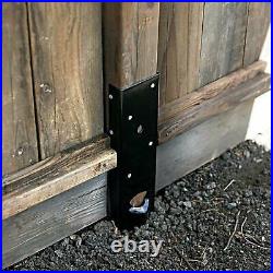 6 PACK Post Fence Repair Black Powder Coated 12-Gauge Gate Connector Replacement