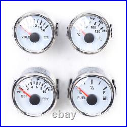 6 Pieces Gauge Set LCD Display For Universal Car Truck Motorbike Boat Yacht New