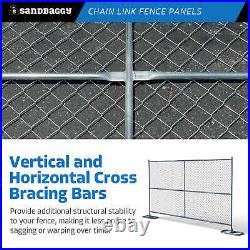 6 ft x 12 ft Temporary Chain Link Fence Panel (Galvanized) WILL CALL RIVERSIDE