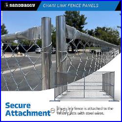 6 ft x 12 ft Temporary Chain Link Fence Panel (Galvanized) WILL CALL RIVERSIDE