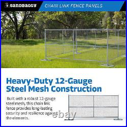 6 ft x 12 ft Temporary Chain Link Fence Panel (Galvanized) WILL CALL RIVERSIDE