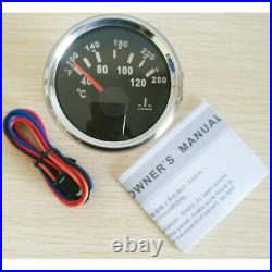 6 gauge set 200KM/H GPS speedometer odo tacho fuel volts oil pressure temp black