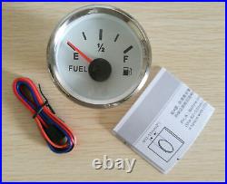 6 gauge set GPS 120KM/H speedometer tachometer fuel volt oil pressure temp white