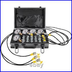 60P Hydraulic Pressure Test Kit for 5 Gauges 24 Couplings 3 Test Hoses 1/6/16/40