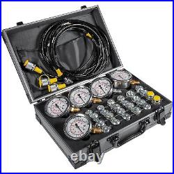 60P Hydraulic Pressure Test Kit for 5 Gauges 24 Couplings 3 Test Hoses 1/6/16/40