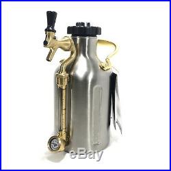 64 oz. Vacuum Insulated Pressurized Growler with Pressure Gauge and Sight Glass