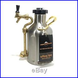 64 oz. Vacuum Insulated Pressurized Growler with Pressure Gauge and Sight Glass