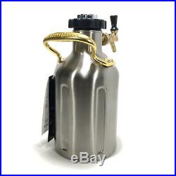 64 oz. Vacuum Insulated Pressurized Growler with Pressure Gauge and Sight Glass