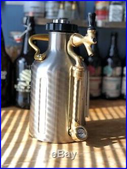 64 oz. Vacuum Insulated Pressurized Growler with Pressure Gauge and Sight Glass