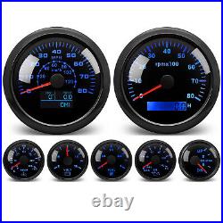 7 Gauge Set with Senders 85mm GPS Speedometer 0-80MPH 120Km/H for Boat Car Truck