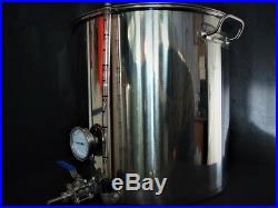 70ltr stainless steel stockpot tap and temperature gauge sight Glass Kettle brew