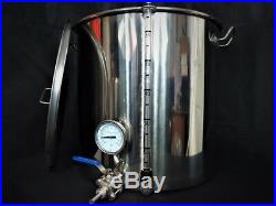 70ltr stainless steel stockpot tap and temperature gauge sight Glass Kettle brew