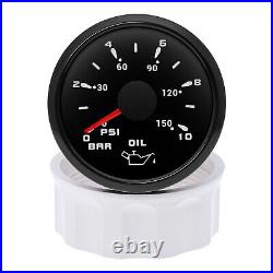 85MM Black GPS Speedometer 0-160MPH&52MM Fuel Level Water Temp Oil Pressure Volt