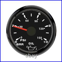 85MM GPS Speedometer 0-80MPH Tachometer&52mm Fuel Water Temp Oil Pressure Volt