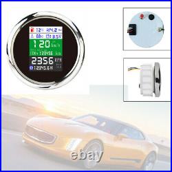 85mm /3.35Multifunction Gauge Car Boat GPS Odometer Speedometer Tacho Oil Temp