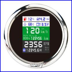 85mm /3.35Multifunction Gauge Car Boat GPS Odometer Speedometer Tacho Oil Temp