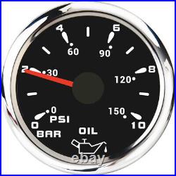 85mm GPS Speedometer 0-160mph Tachometer&52mm Fuel Water Temp Oil Pressure Volt