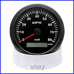 85mm GPS Speedometer 80MPH Tacho&52mm Fuel Oil Temp Vlt Gauge Set with Sensor