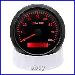 85mm GPS Speedometer 80MPH Tacho&52mm Fuel Oil Temp Vlt Gauge Set with Sensor
