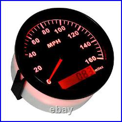 85mm GPS Speedometer Odometer 0-160MP+85mm Tachometer Gauge 0-8000 RPM For Boat